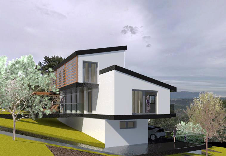 Chalet Bioclimático en Cotos de Monterrey_Jtem Arquitectura_Vista 3D 2