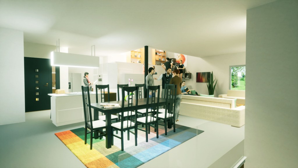 Vivienda Sin Fin en Ciudalcampo 6_JTEM Arquitectura. Vista interior de la vivienda.